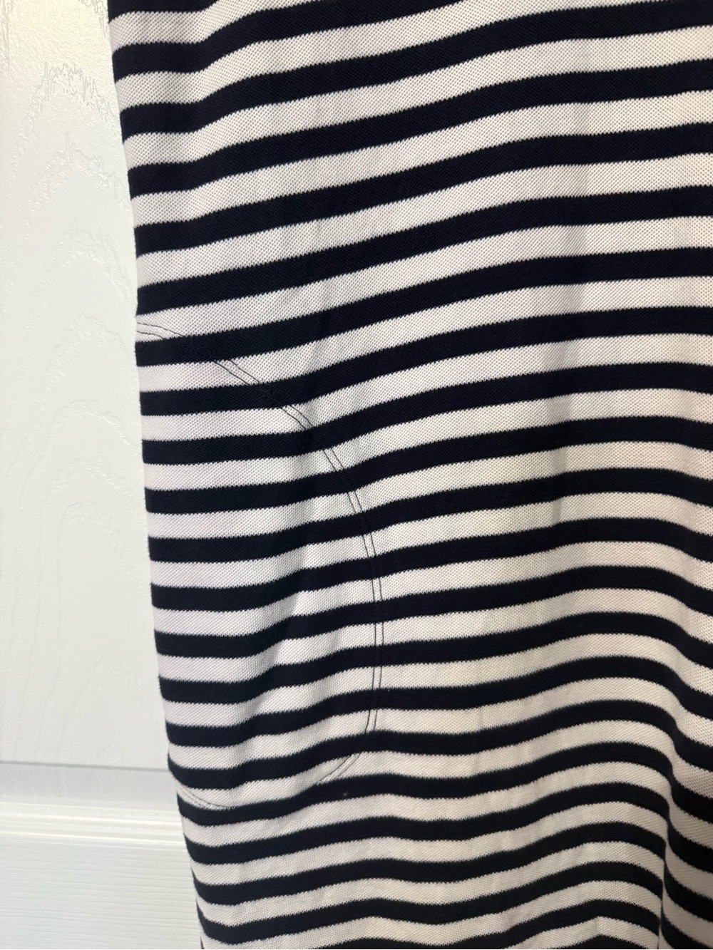 ATM 100% Pima Cotton Black & White Striped V-Neck Dress- XS - Picture 5 of 7